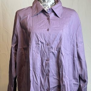 Purple button down.